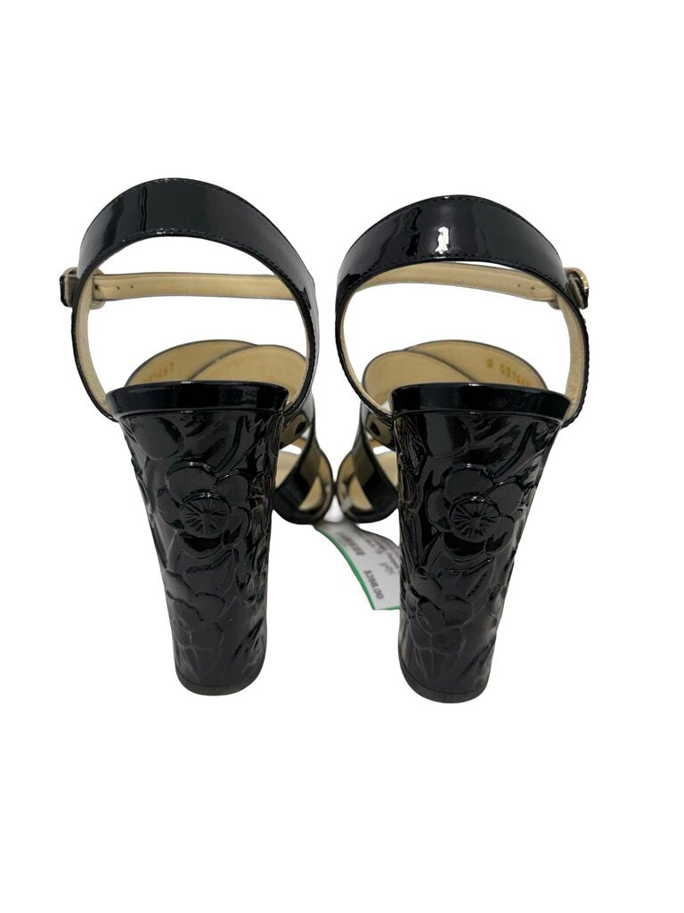 Patent Sandal W/Heel