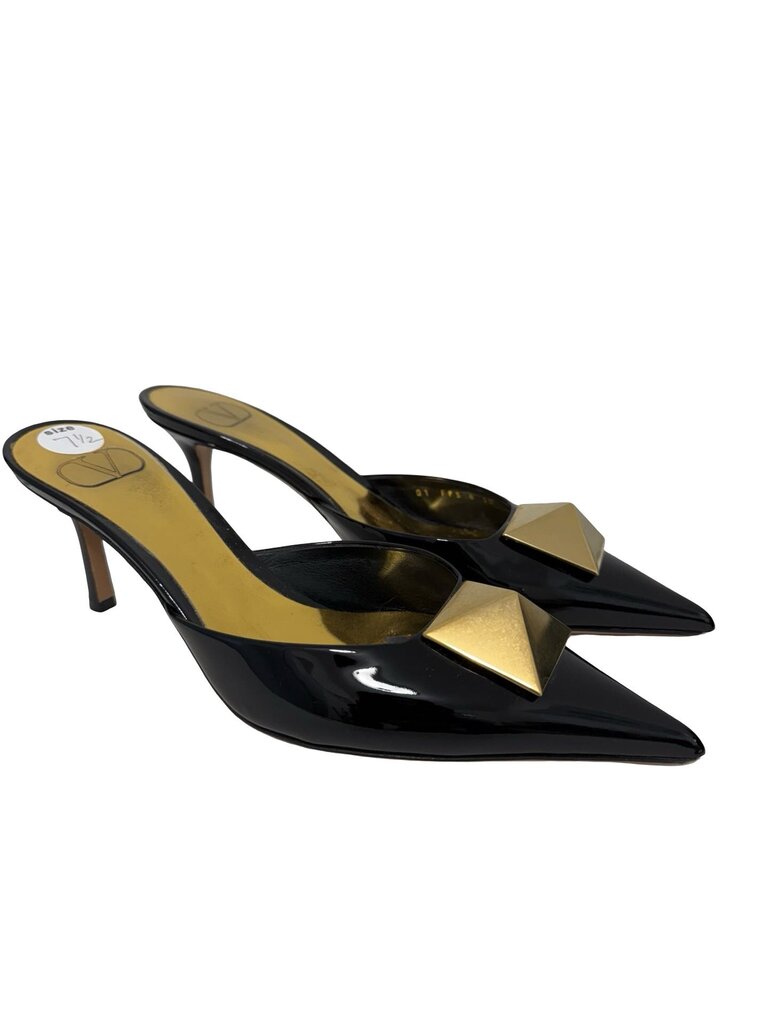 Patent Pointed Toe Mule