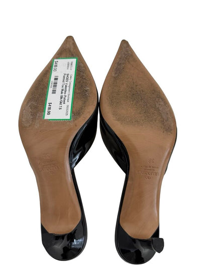 Patent Pointed Toe Mule