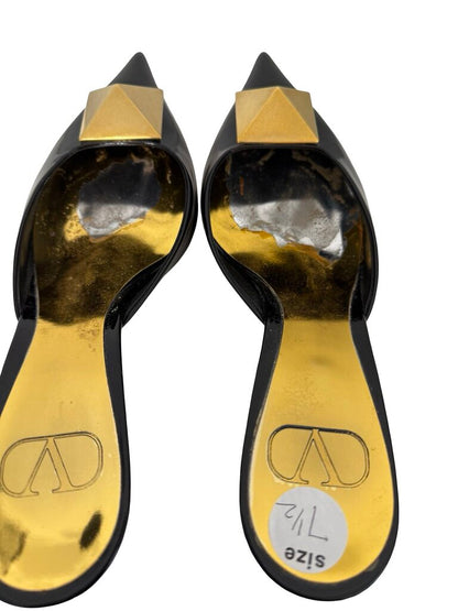 Patent Pointed Toe Mule