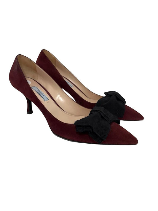Suede Pump W/Bow
