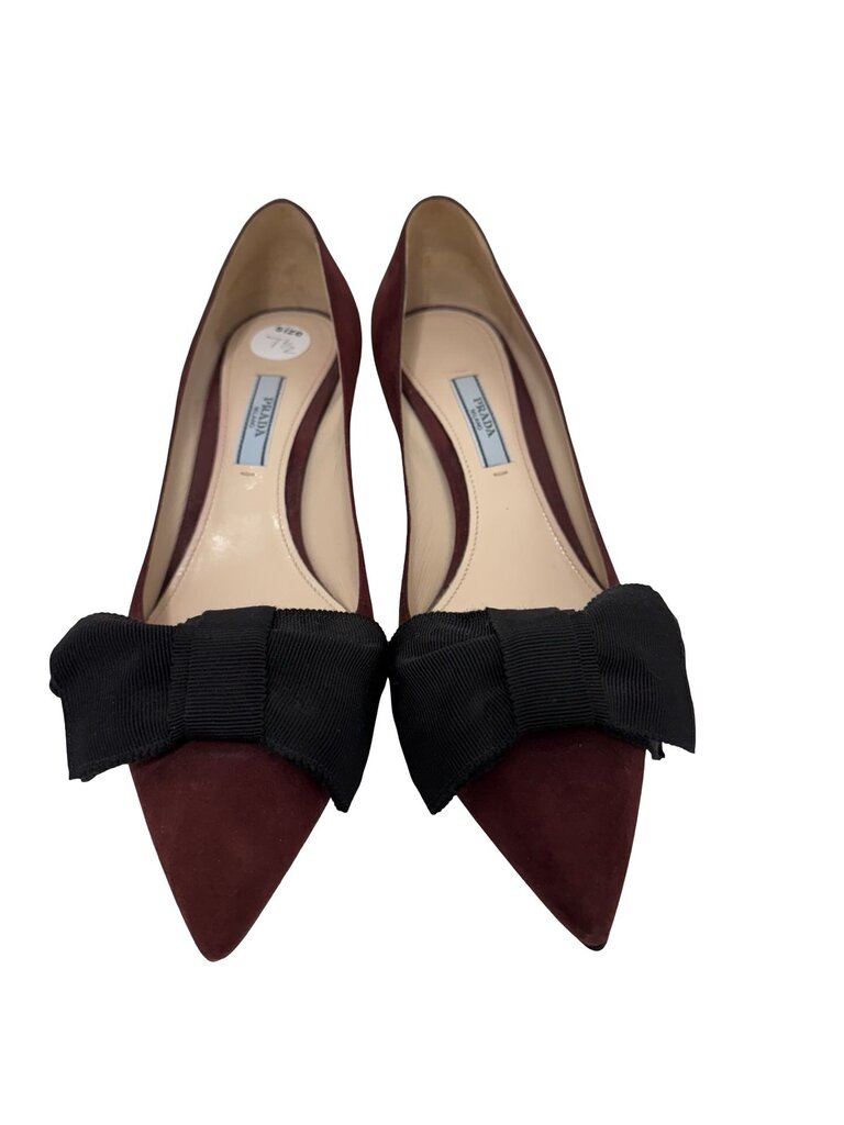 Suede Pump W/Bow