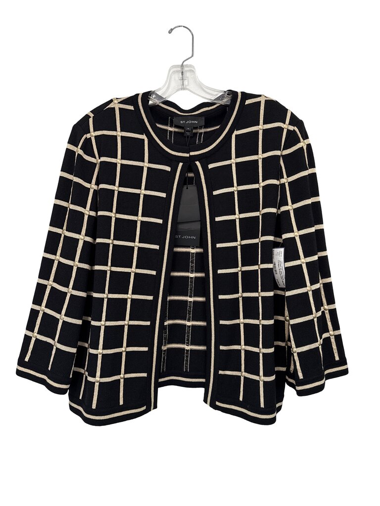 Check Cardigan W/Studs NWT