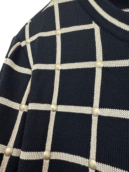 Check Cardigan W/Studs NWT