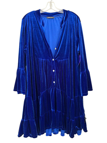 Velvet Button Front Tiered