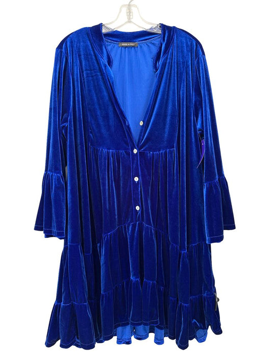 Velvet Button Front Tiered