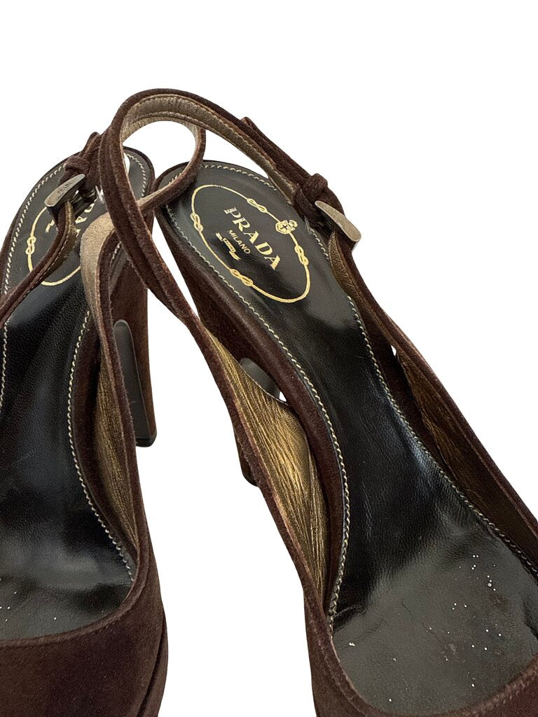 Suede Heel Slingback