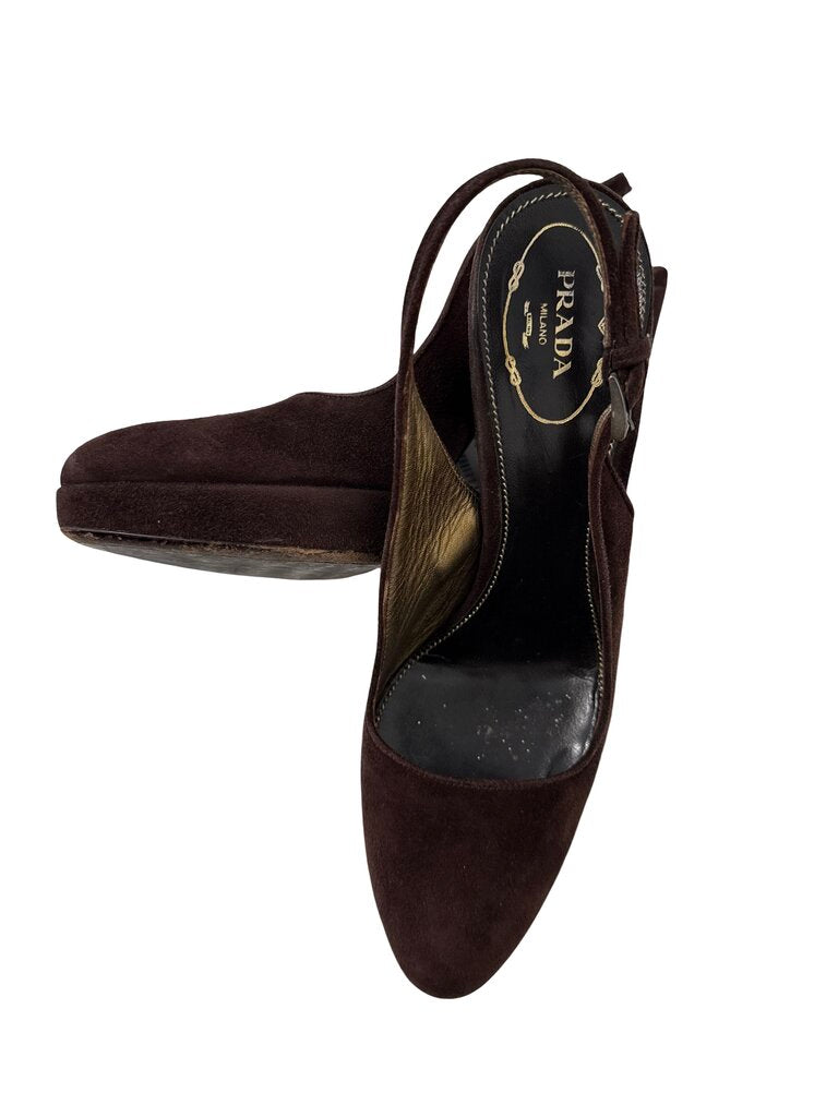 Suede Heel Slingback