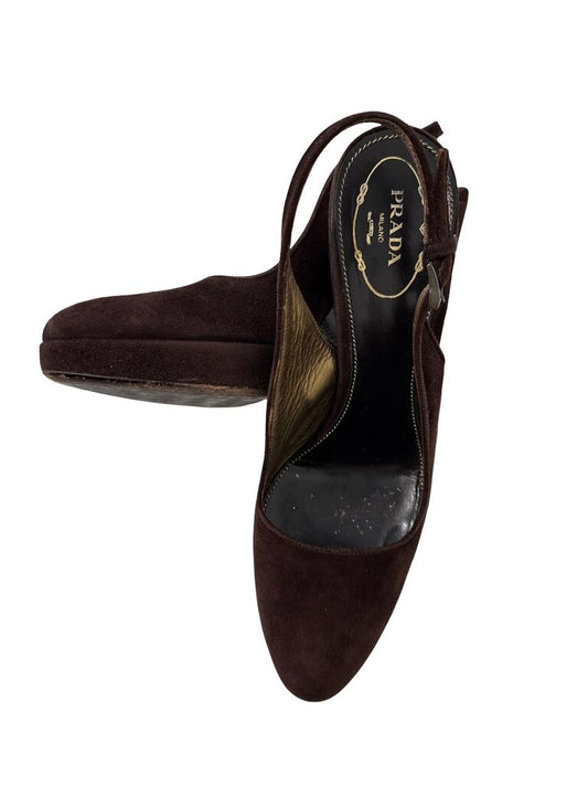 Suede Heel Slingback