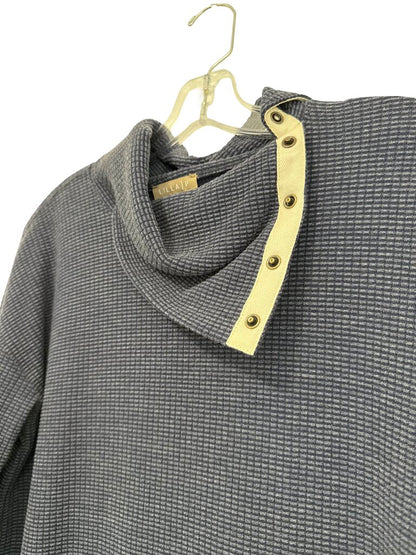 Waffle Knit Snap Neck
