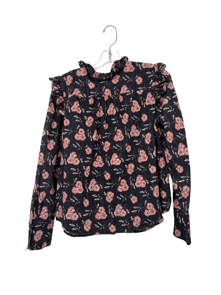 Floral Blouse W/Ruffles