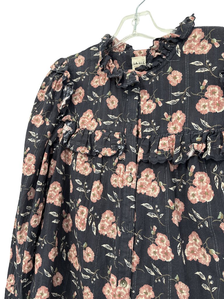 Floral Blouse W/Ruffles