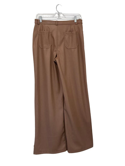 Faux Leather Wide Leg