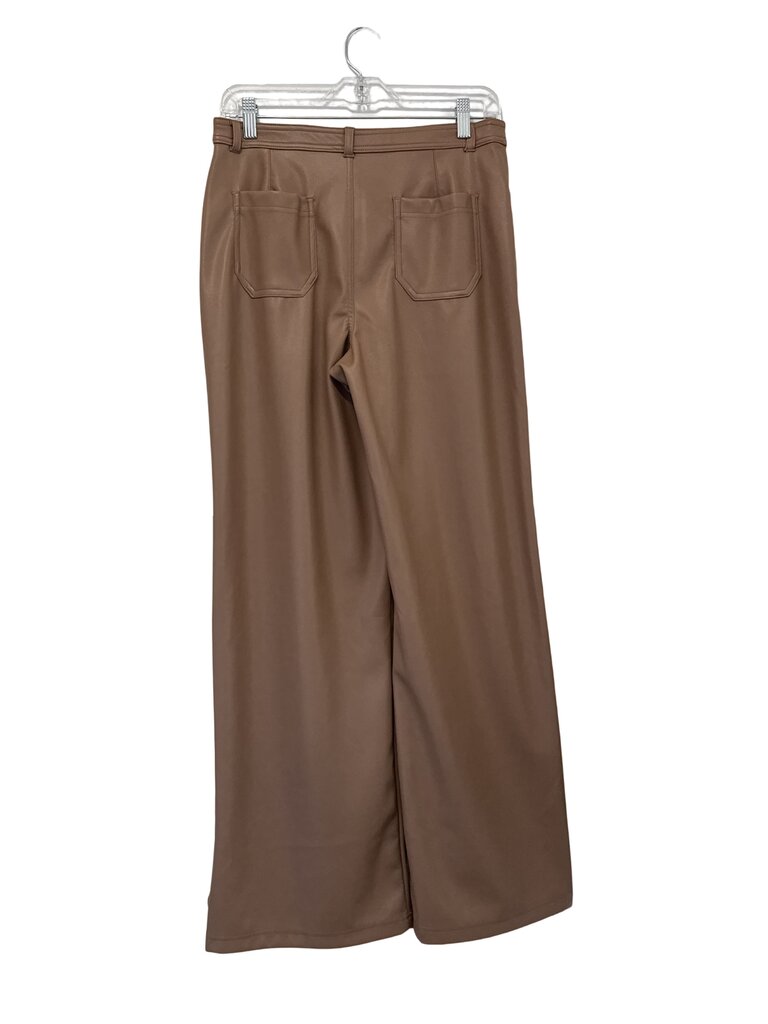 Faux Leather Wide Leg