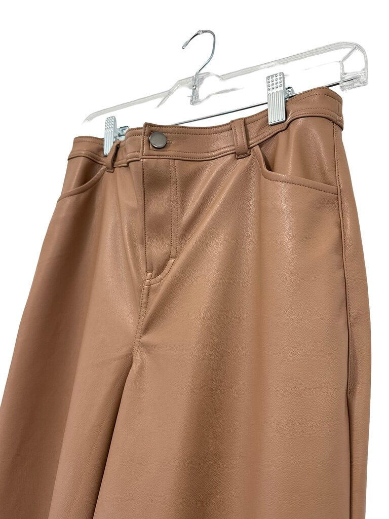 Faux Leather Wide Leg