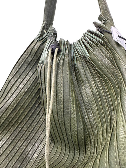 Pleated Leather Shoulder