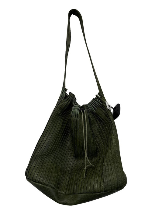 Pleated Leather Shoulder