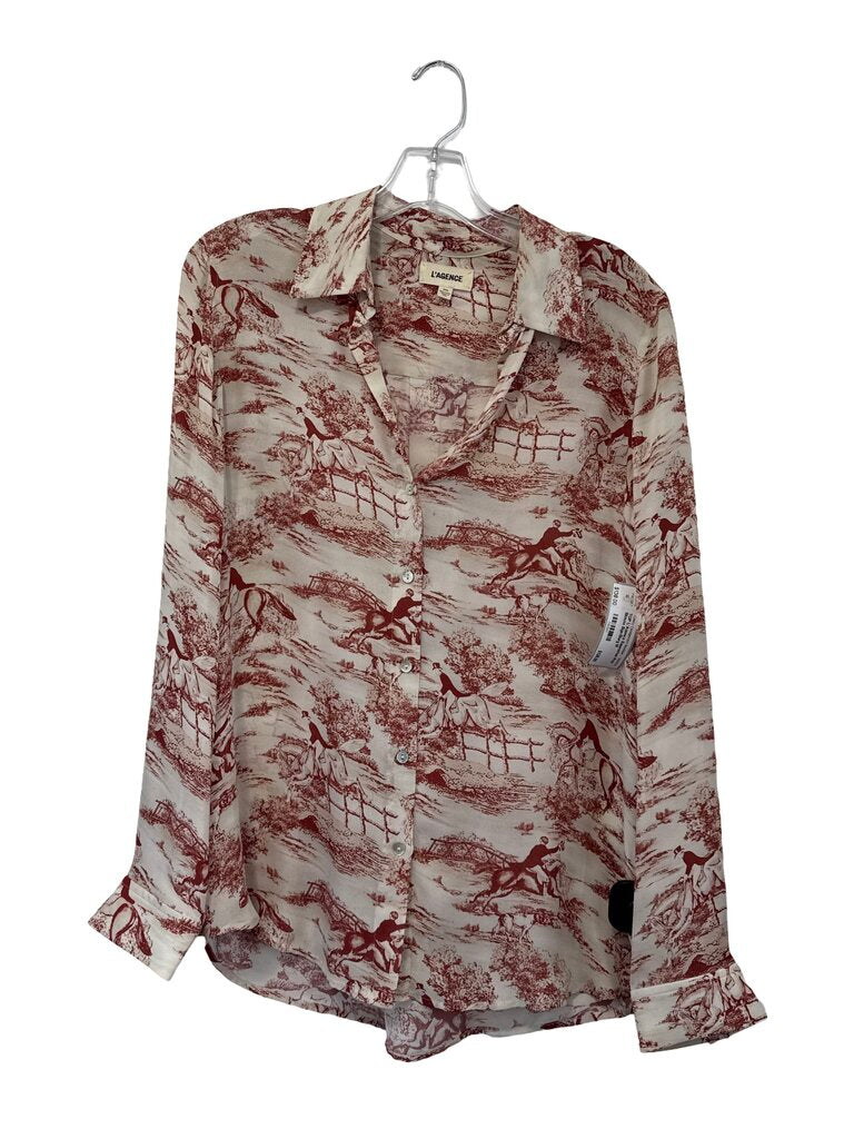 Equestrian Print Blouse