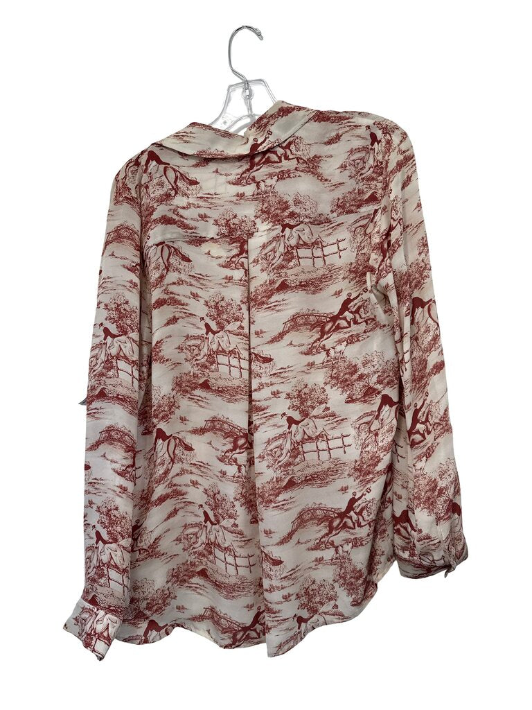 Equestrian Print Blouse