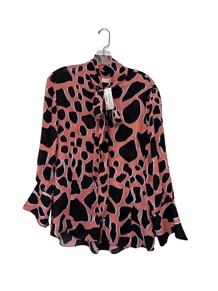 Print Tie Neck Blouse