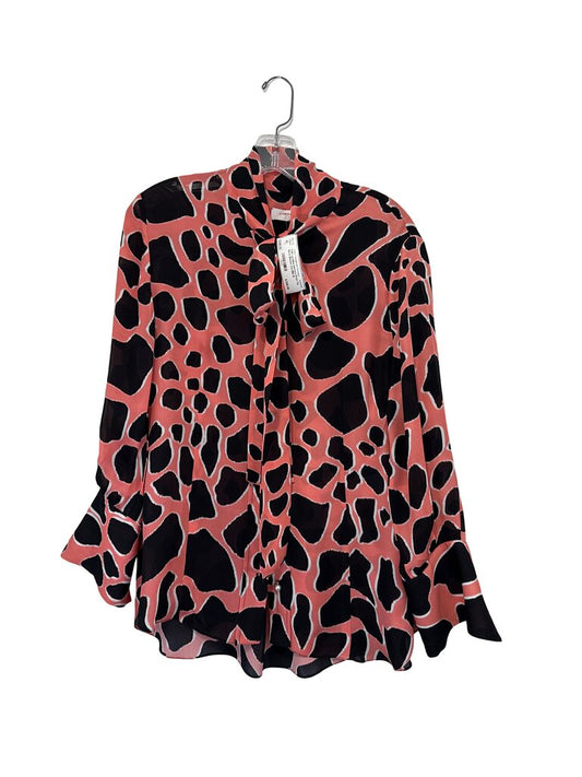 Print Tie Neck Blouse