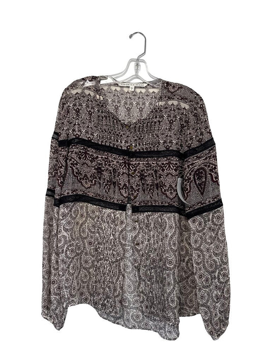 Patchwork Sheer Blouse