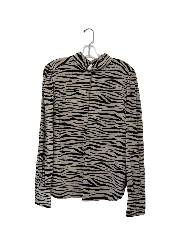 Zebra Print Hi Nk Blouse