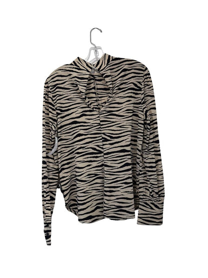 Zebra Print Hi Nk Blouse