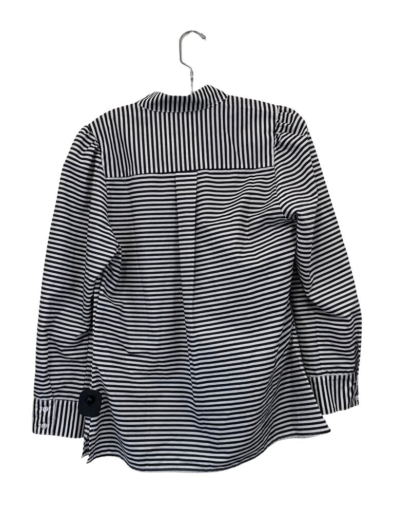 Stripe Pleated Snap Front
