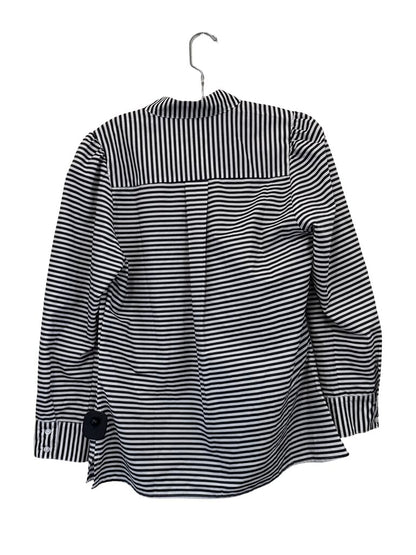 Stripe Pleated Snap Front
