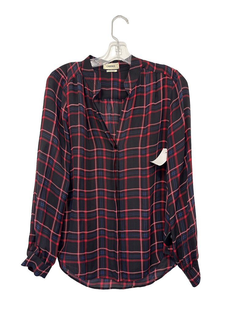 Plaid Silk Blouse