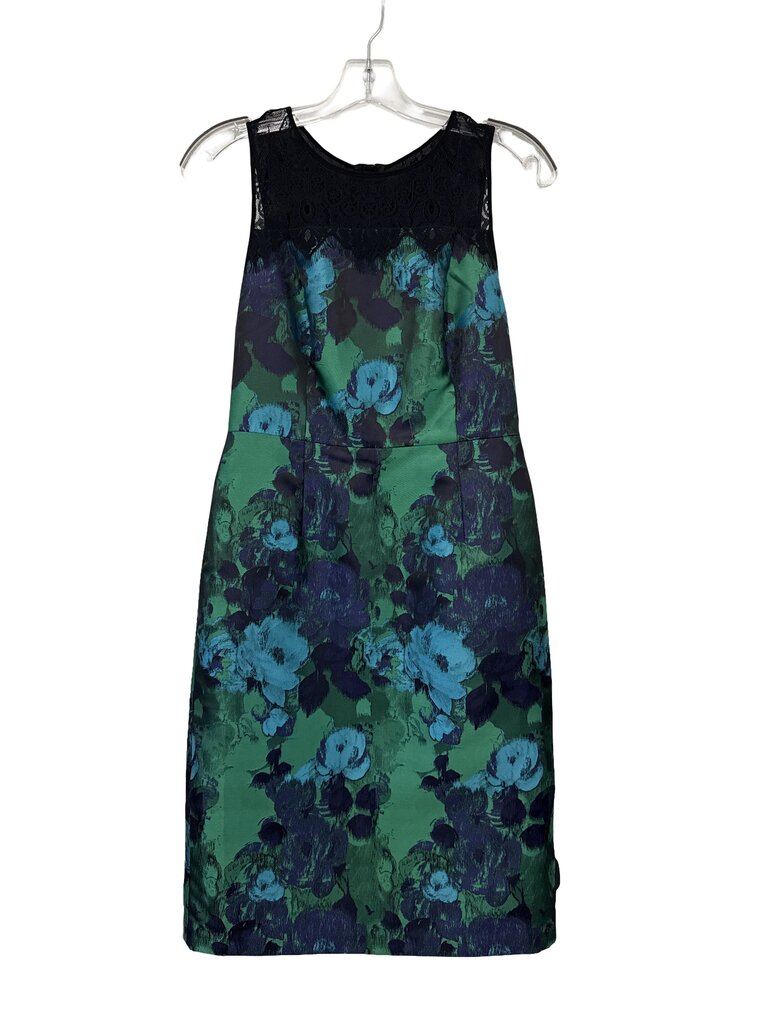 Lace Trim Slvs Floral Print