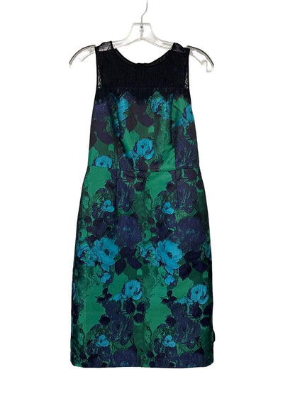 Lace Trim Slvs Floral Print