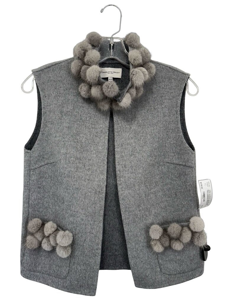 Mink Trim Cashmere/Wool