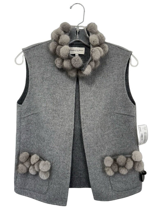 Mink Trim Cashmere/Wool