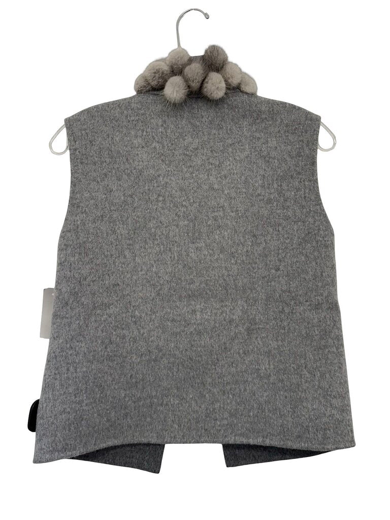 Mink Trim Cashmere/Wool