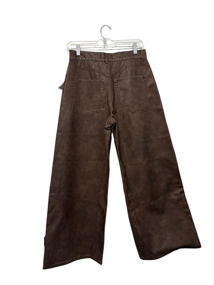 Faux Leather wide crop