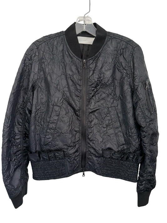 Floral Jacquard Zip Front