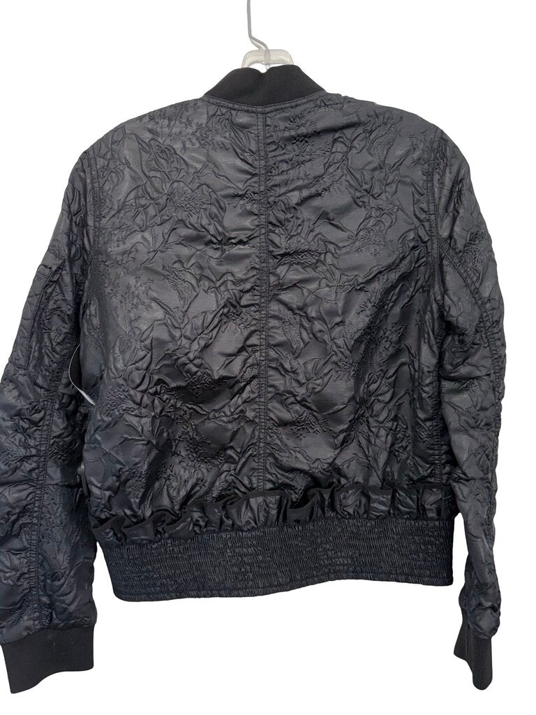 Floral Jacquard Zip Front