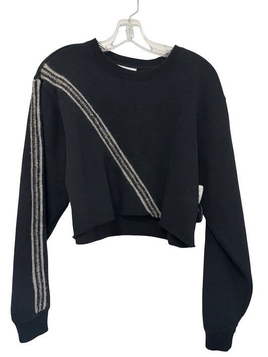 Sweatshirt W/Stripe Crop
