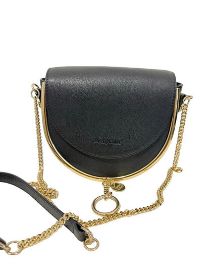 Sm Leather Satchel Gold Chain