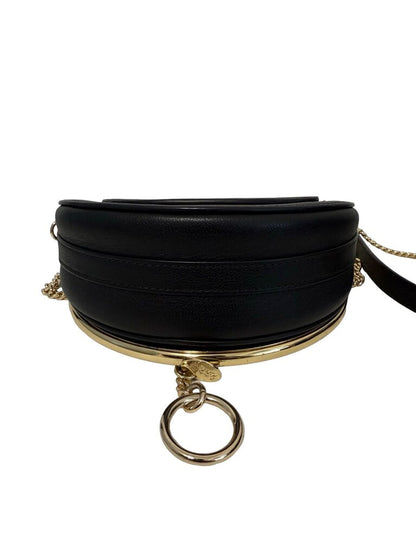 Sm Leather Satchel Gold Chain