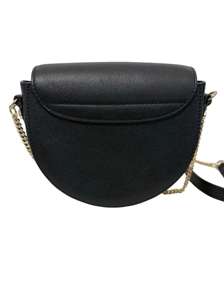 Sm Leather Satchel Gold Chain