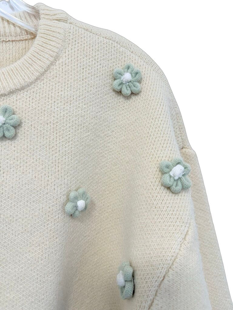 Applique Flowers Crop