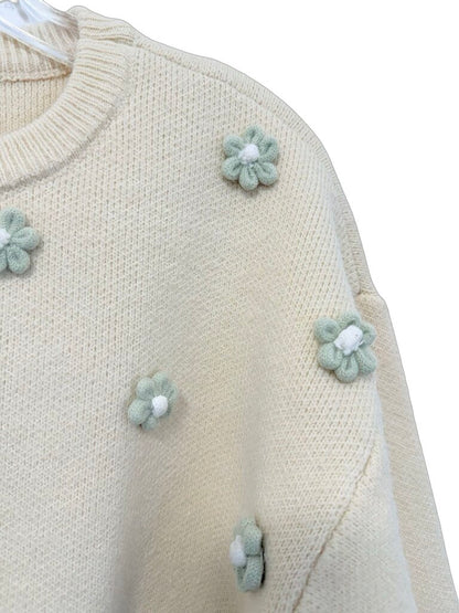 Applique Flowers Crop