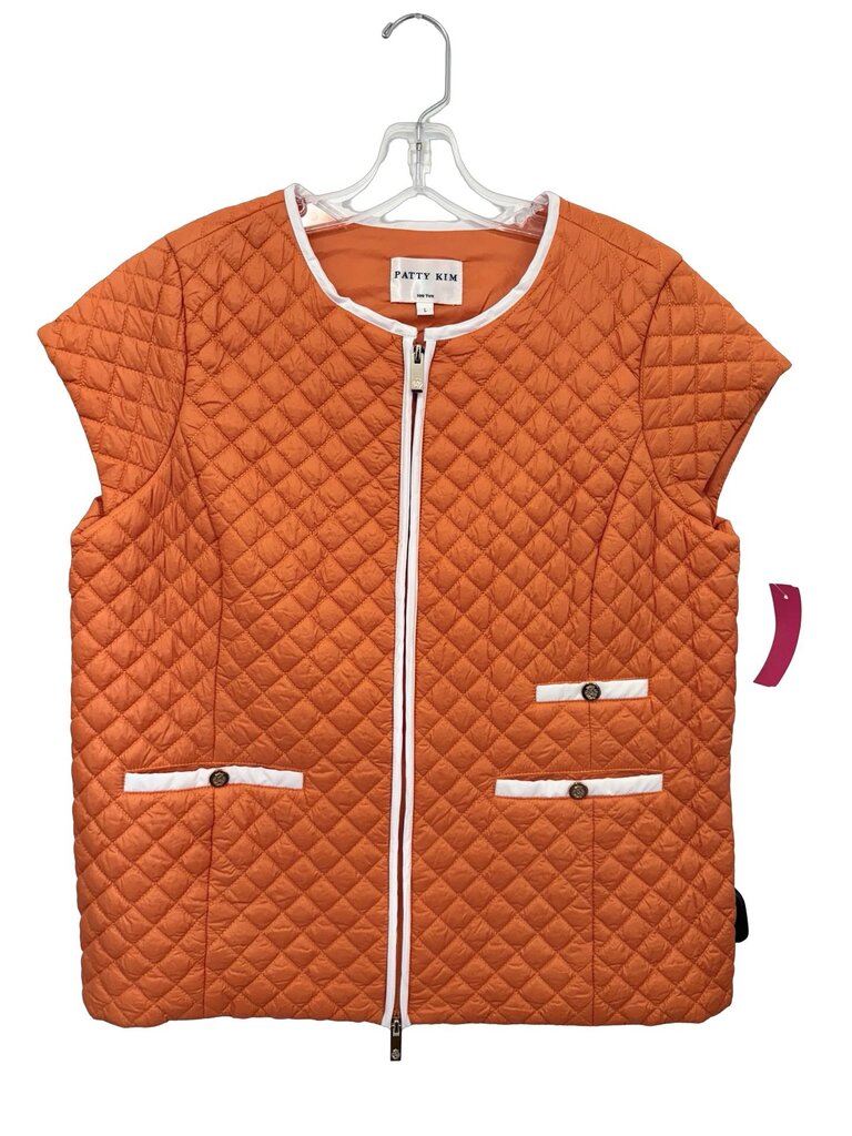 Quilted Piped Zip Front