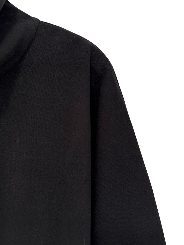 Leather Trim Hi Neck