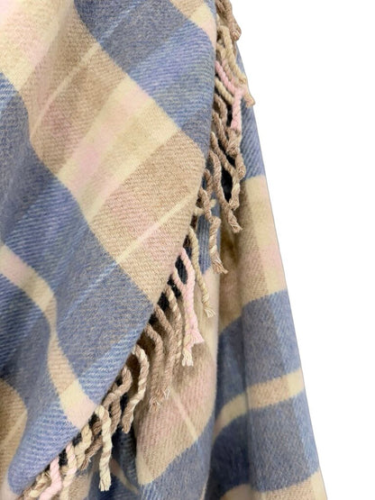 Plaid Wrap W/Belt/Fringe