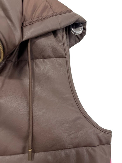 Faux Leather W/Hood NWT