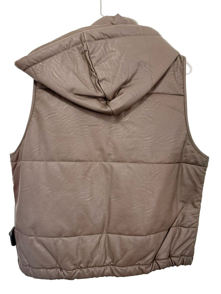 Faux Leather W/Hood NWT